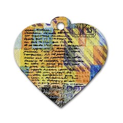 Old Paper Vintage Dog Tag Heart (Two Sides)