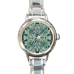 Pattern Design Pattern Geometry Round Italian Charm Watch by Pakrebo