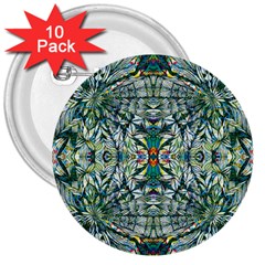 Pattern Design Pattern Geometry 3  Buttons (10 Pack)  by Pakrebo