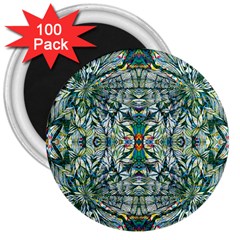 Pattern Design Pattern Geometry 3  Magnets (100 Pack) by Pakrebo