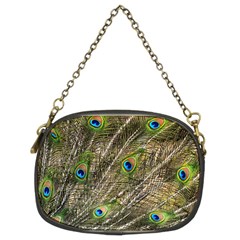 Green Peacock Feathers Color Plumage Chain Purse (two Sides) by Pakrebo