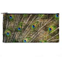 Green Peacock Feathers Color Plumage Pencil Cases by Pakrebo