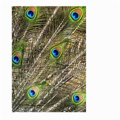 Green Peacock Feathers Color Plumage Large Garden Flag (two Sides)