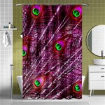 Red Peacock Feathers Color Plumage Shower Curtain 48  x 72  (Small)  Curtain(48  X 72 ) - 42.18 x64.8  Curtain(48  X 72 )