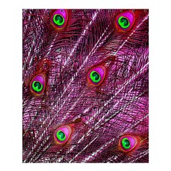 Red Peacock Feathers Color Plumage Shower Curtain 60  x 72  (Medium) 