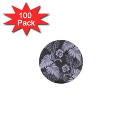 Curtain Ornament Flowers Leaf 1  Mini Buttons (100 Pack)  by Pakrebo