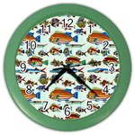 ML 6-7 FISH Color Wall Clock Front