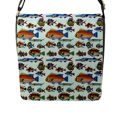 Ml 6-7 Fish Flap Closure Messenger Bag (l) by ArtworkByPatrick