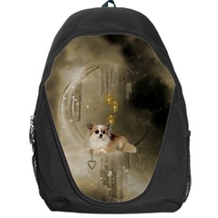 Cute Little Chihuahua With Hearts On The Moon Backpack Bag