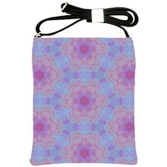 Violet Mandala Floral Pattern Shoulder Sling Bag by WensdaiAmbrose