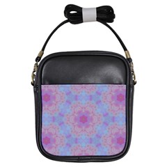 Violet Mandala Floral Pattern Girls Sling Bag by WensdaiAmbrose