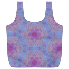 Violet Mandala Floral Pattern Full Print Recycle Bag (xl) by WensdaiAmbrose