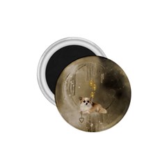 Cute Little Chihuahua With Hearts On The Moon 1.75  Magnets