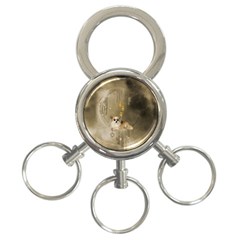 Cute Little Chihuahua With Hearts On The Moon 3-Ring Key Chains