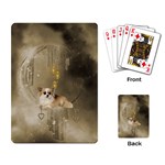 Cute Little Chihuahua With Hearts On The Moon Playing Cards Single Design Back