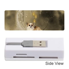 Cute Little Chihuahua With Hearts On The Moon Memory Card Reader (Stick)