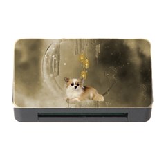 Cute Little Chihuahua With Hearts On The Moon Memory Card Reader with CF