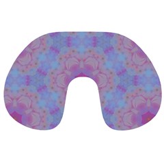 Violet Mandala Floral Pattern Travel Neck Pillows by WensdaiAmbrose