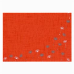 Dandelion Wishes - Red Large Glasses Cloth (2-side) by WensdaiAmbrose