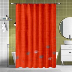 Dandelion Wishes - Red Shower Curtain 48  X 72  (small)  by WensdaiAmbrose