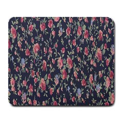 Polka Dotted Rosebuds Large Mousepads by retrotoomoderndesigns