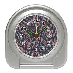 Polka Dotted Rosebuds Travel Alarm Clock by retrotoomoderndesigns