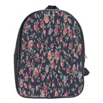 Polka Dotted Rosebuds School Bag (Large) Front