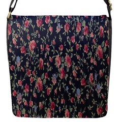 Polka Dotted Rosebuds Flap Closure Messenger Bag (s)