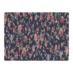 Polka Dotted Rosebuds Double Sided Flano Blanket (mini)  by retrotoomoderndesigns