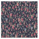 Polka Dotted Rosebuds Large Satin Scarf (Square) Front