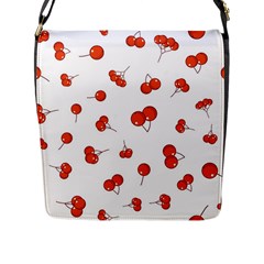 Cherry Picked Flap Closure Messenger Bag (l) by WensdaiAmbrose