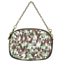 Coco Mint Triangles Chain Purse (one Side) by WensdaiAmbrose