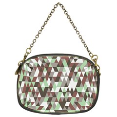 Coco Mint Triangles Chain Purse (two Sides) by WensdaiAmbrose