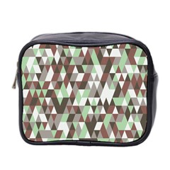 Coco Mint Triangles Mini Toiletries Bag (two Sides) by WensdaiAmbrose