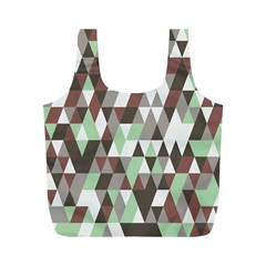 Coco Mint Triangles Full Print Recycle Bag (M)