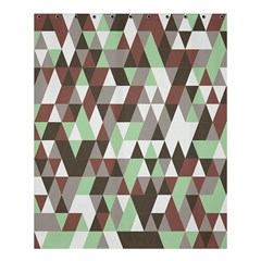 Coco Mint Triangles Shower Curtain 60  X 72  (medium)  by WensdaiAmbrose