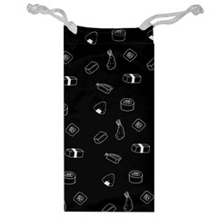 Sushi Pattern - Greyscale Jewelry Bag by WensdaiAmbrose