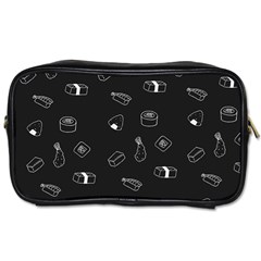 Sushi Pattern - Greyscale Toiletries Bag (two Sides) by WensdaiAmbrose