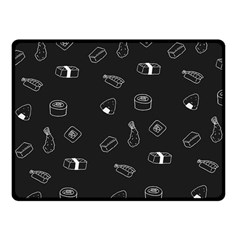 Sushi Pattern - Greyscale Fleece Blanket (small) by WensdaiAmbrose