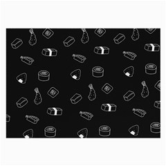 Sushi Pattern - Greyscale Large Glasses Cloth (2-side) by WensdaiAmbrose