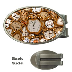 Time Clock Watches Money Clips (oval)  by Mariart