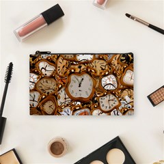 Time Clock Watches Cosmetic Bag (small) by Mariart