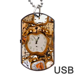 Time Clock Watches Dog Tag Usb Flash (one Side) by Mariart