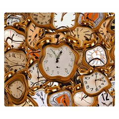 Time Clock Watches Double Sided Flano Blanket (small)  by Mariart