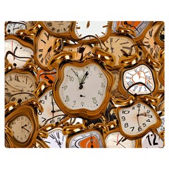 Time Clock Watches Double Sided Flano Blanket (medium)  by Mariart