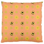 Honey Bee Mine Large Flano Cushion Case (Two Sides) Front