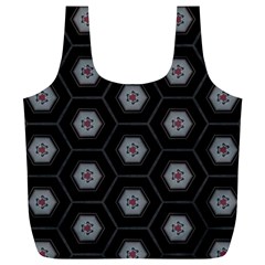 Geometric Pattern - Black Full Print Recycle Bag (xl) by WensdaiAmbrose