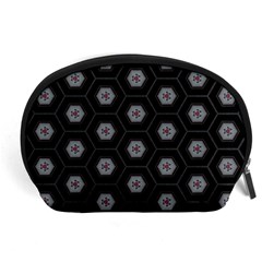 Geometric Pattern - Black Accessory Pouch (large) by WensdaiAmbrose