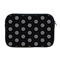 Geometric Pattern - Black Apple Macbook Pro 17  Zipper Case by WensdaiAmbrose