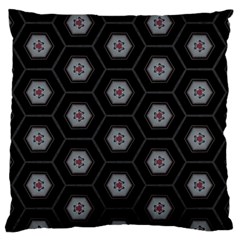 Geometric Pattern - Black Standard Flano Cushion Case (one Side) by WensdaiAmbrose